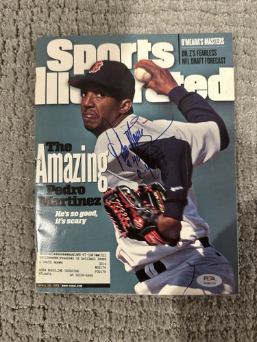 Pedro Martinez Signed Sports Illustrated Magazine PSA Certified Inscribed - Picture 4 of 5