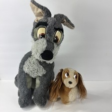 Lady and the Tramp Plush Stuffed Animal Disneyland Walt Disney Vintage