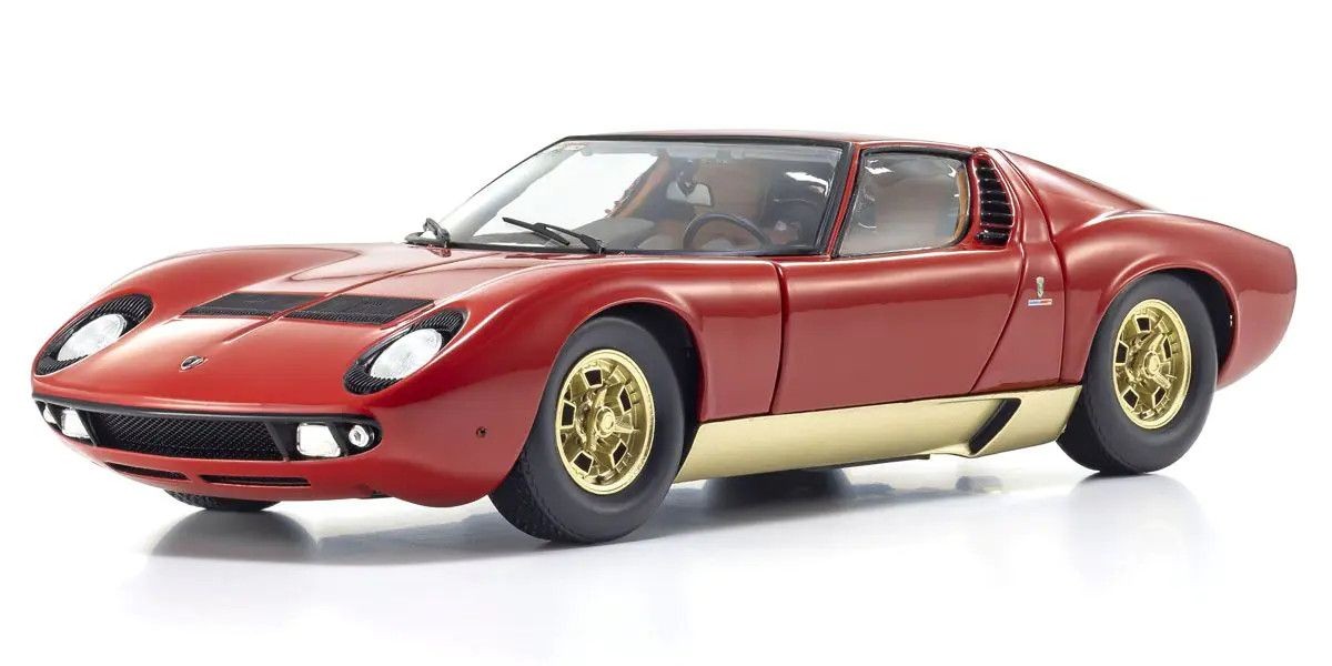 KYOSHO 08314R 1:18 Lamborghini Miura P400, Red/Gold, 1968