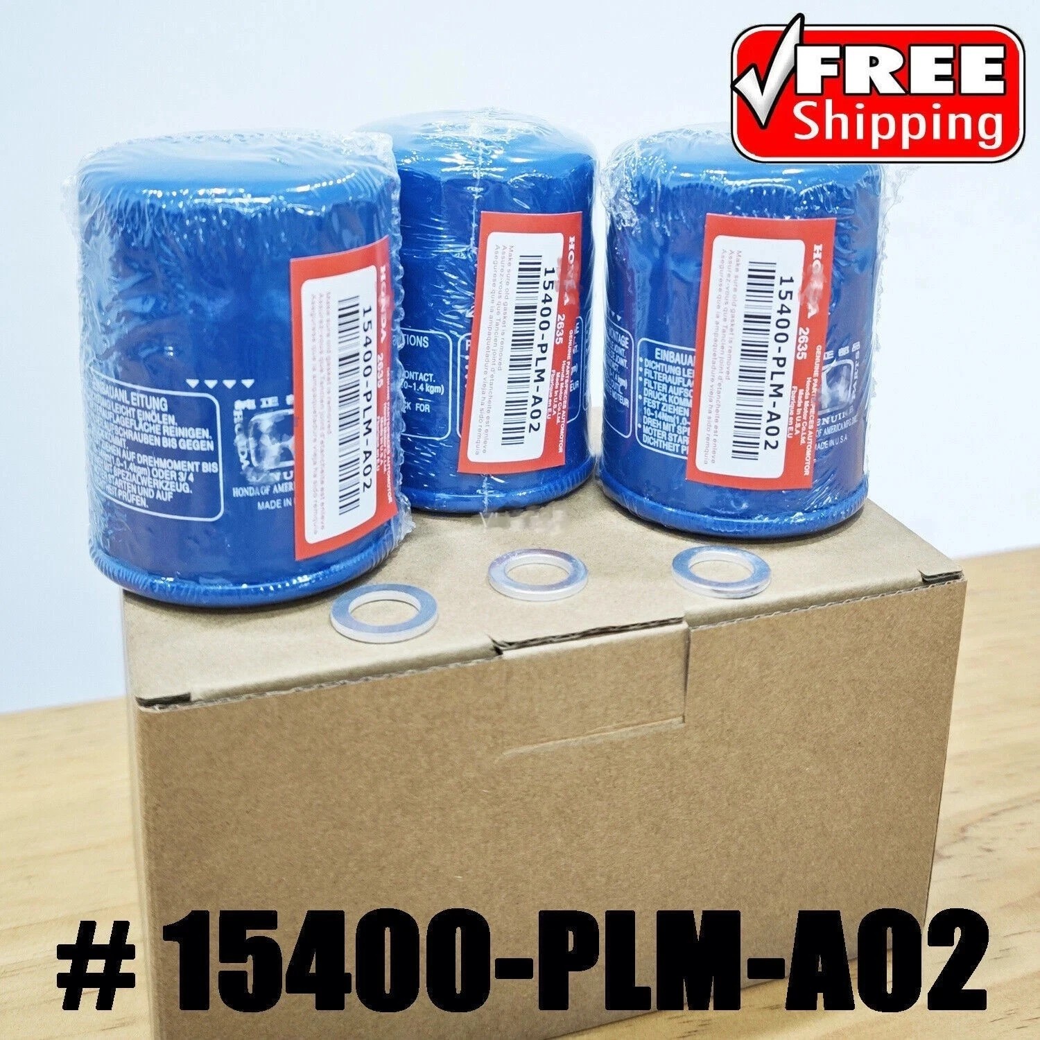 Filters With Drain Plug Washer 15400-plm-a02 New Sealed