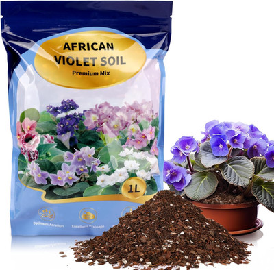African Violet Potting Soil Mix 1Qt, Pre-Mixed Acid Soil Ideal for African Viole