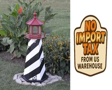 Amish Made Wood Garden Lighthouse-St. Augustine 2 Foot Standard ElectricLighting