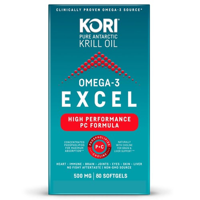 #ad Kori Krill Oil 500mg Omega 3 Excel Supplements 80 softgels $66.13