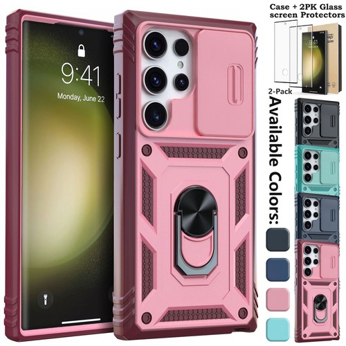 For Samsung Galaxy S23/S23+/Ultra/FE Ring Kickstand Case Cover /Screen Protector - $12.99
