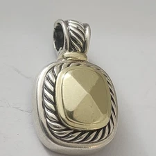 DAVID YURMAN Sterling Silver 14K Gold Dome Albion Pendant Enhancer