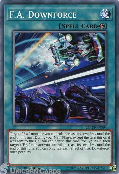 MP18-EN094 F.A. Downforce Common 1st Edition Mint Yu-Gi-Oh! Card