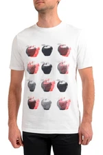 Hugo Boss Men's "TApple" White Graphic Print  Crewneck T-Shirt