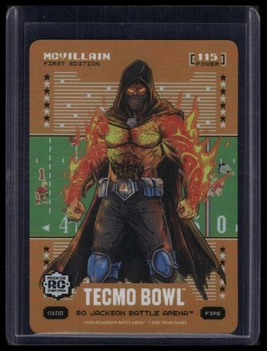 Bo Jackson Battle Arena Tecmo TETOROIA MCMILLAN McVillain Orange Battlefoil Fire