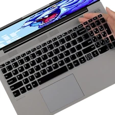 Keyboard Cover for 15.6 16 17.3 Inch Laptop Models Silicone Protector Black