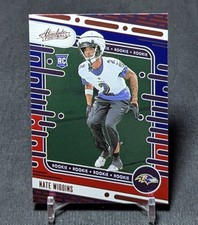 Nate Wiggins Red/Blue Foil Rookie RC 2024 Absolute Football Card #130 Ravens