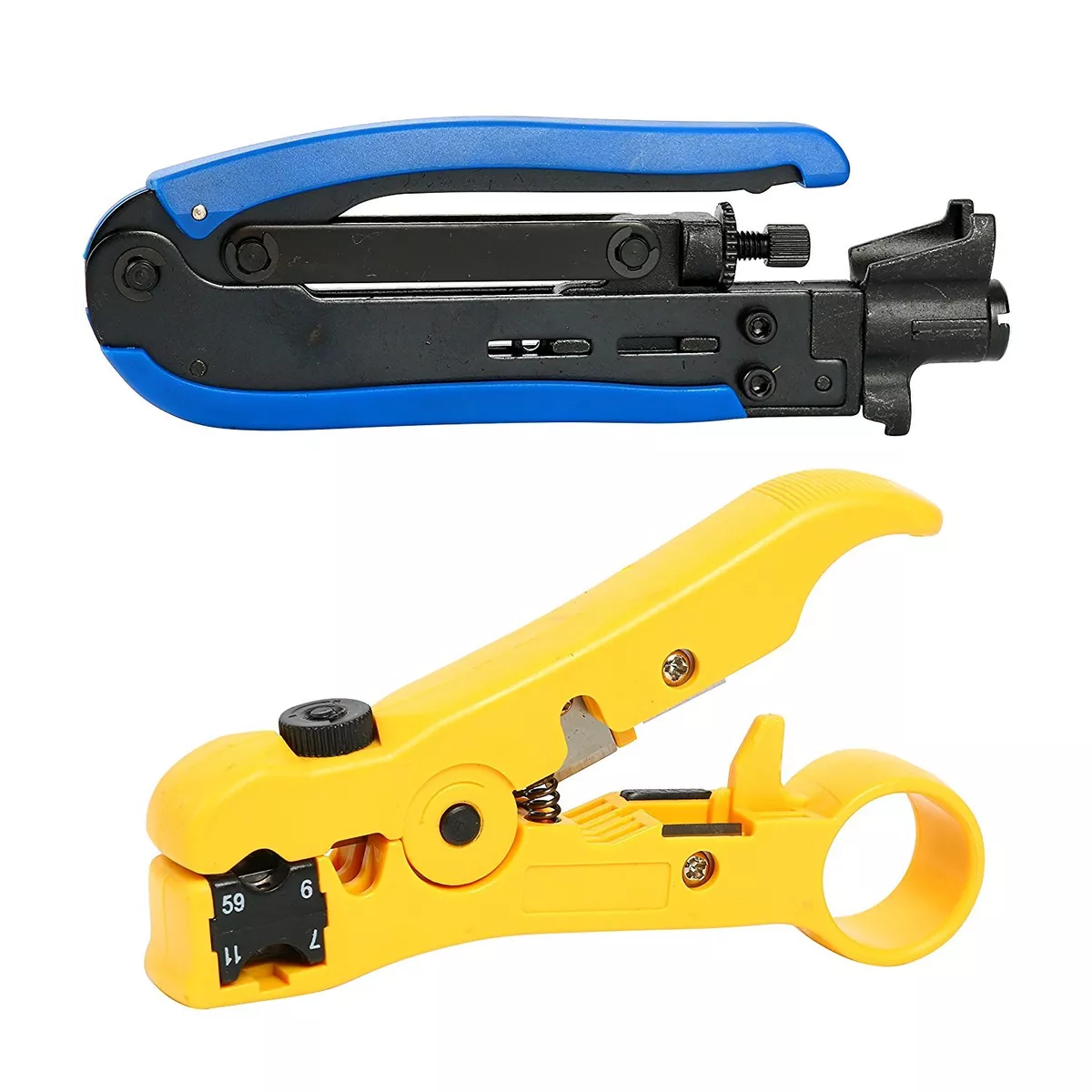 RG59 RG6 RG11 Compression Tool Coaxial Cable Crimper Stripper for