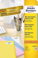 Avery Zweckform L7656-25 Mini-Organisations-Etiketten (2.100 StüCk, 46 X 11,1 Mm