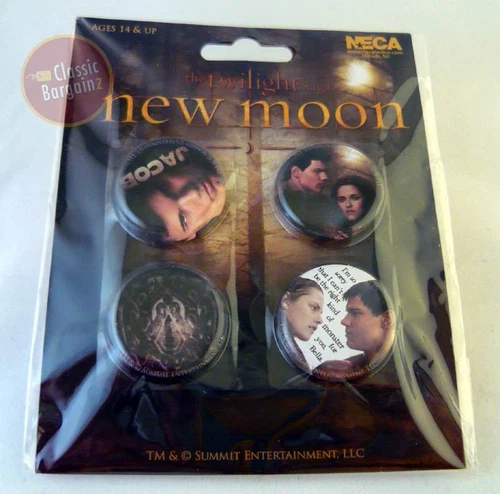 NEW MOON Twilight 4 PIN SET Jacob Black Bella Swan Quileute Logo NEW