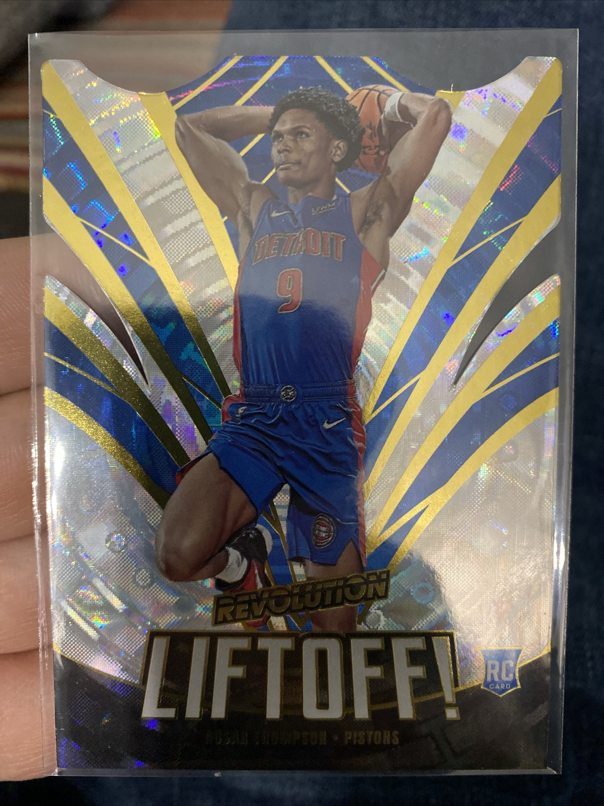 Ausar Thompson 2023-24 Revolution Liftoff Fractal Die Cut Rookie RC #10 Pistons