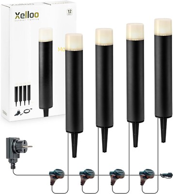 Xelloo Gartenleuchten Set MAZE, 12 Volt, 4 Stück & Gartenleuchten Set JAX
