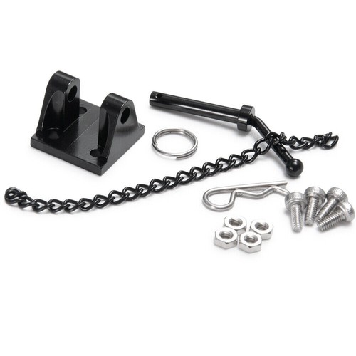 1set Alloy Metal Trailer Tow PINTLE HOOK For 1/10 RC Rock Crawler Truck Black - Picture 7 of 8