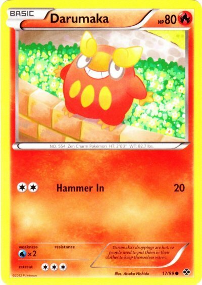 Darumaka - 17/99 - Common - Reverse Holo x1 - Lightly Played - BW Next Destinies