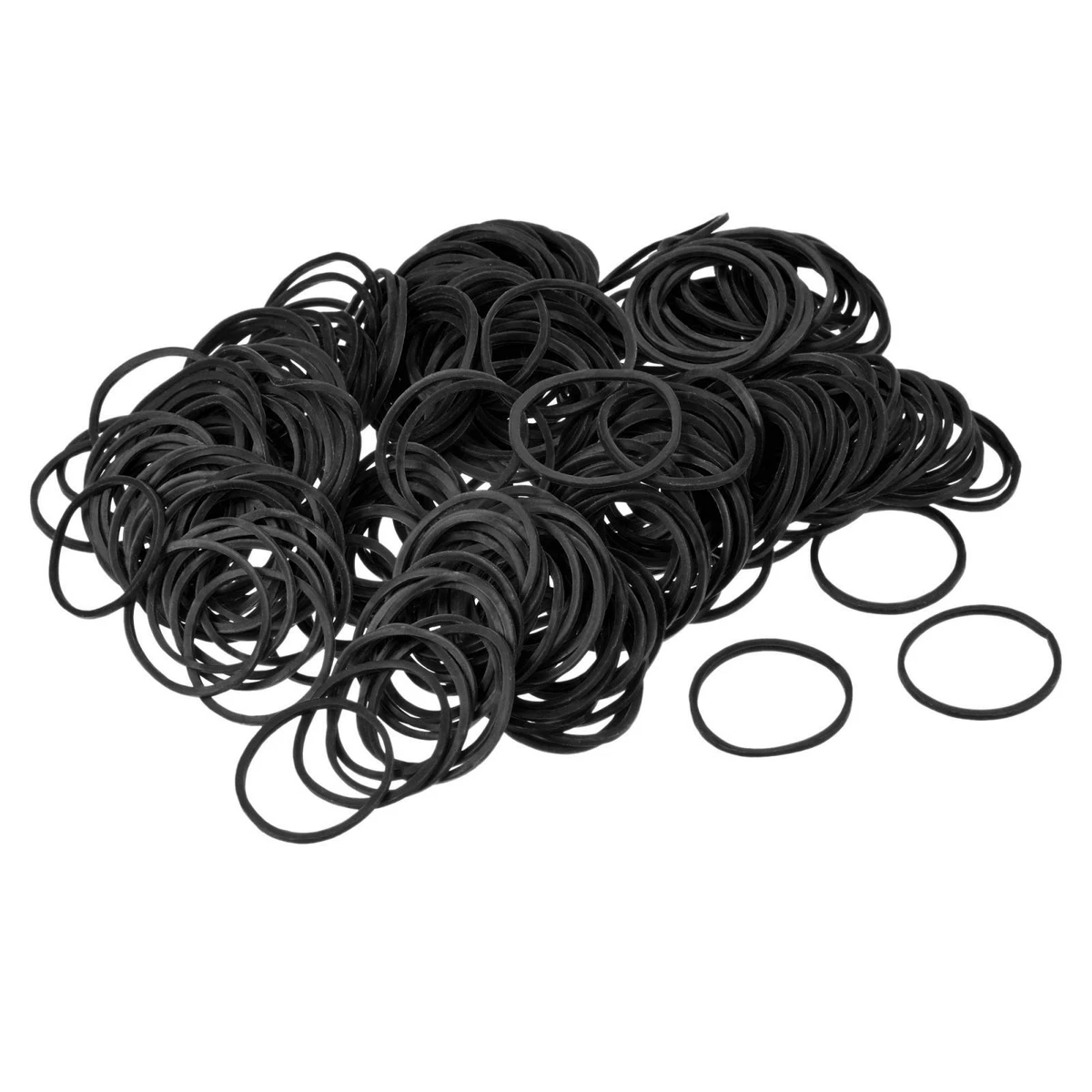 Rubber Band Elastic Band Black 1inch Dia for Home Office, Pack of 950