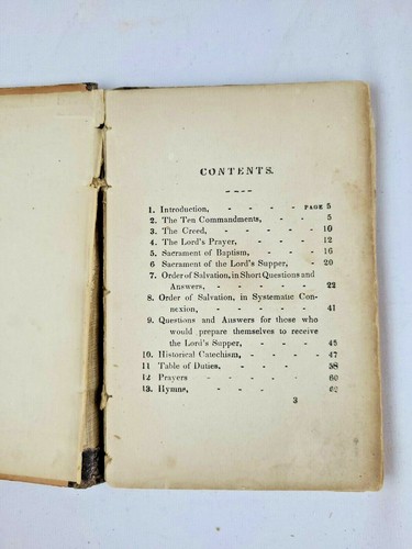 Antique Luther’s Smaller Catechism Hardcover 1800s Translated Lutheran Board - Picture 3 of 5