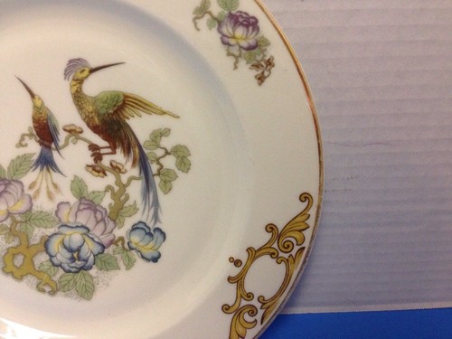 20's Epiag Czechoslovakia China # 29 Dinner Plate - Flowers, Birds - Picture 3 of 12