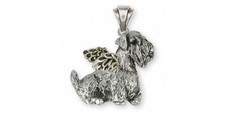 Sealyham Terrier Angel Pendant Jewelry Sterling Silver Handmade Dog Pendant SEM1
