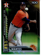 2016 BOWMAN CHROME SCOUTS TOP 100 GREEN PARALLEL #BTP-51 FRANCIS MARTES 27/99