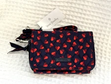 VERA BRADLEY RFID 3 in 1 CROSSBODY Wristlet Bag Purse Sweet Hearts *retired*