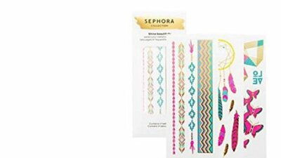 SEPHORA COLLECTION Shine Beautifully Watercolor Metallic Temporary Tattoos