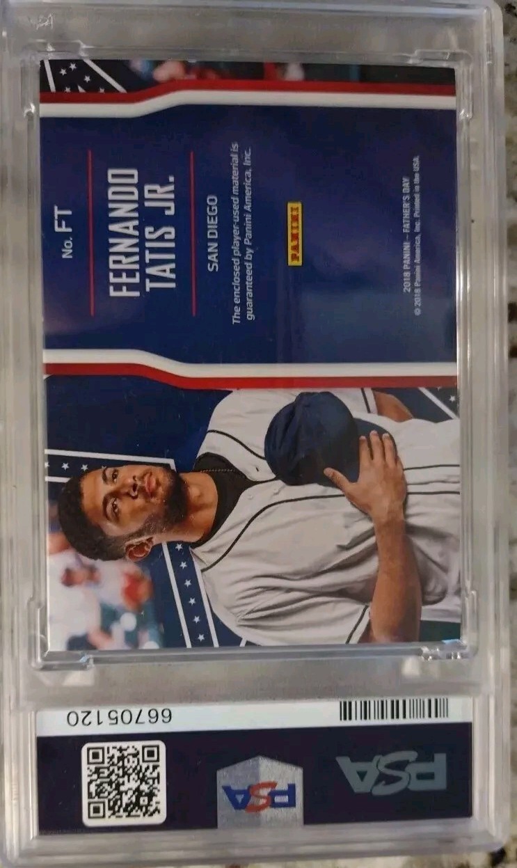 FERNANDO TATIS JR ROOKIE RC 2018 Panini Fathers Day SOG  /10 PSA 8 *POP 2* 👀🤯✅ view 4