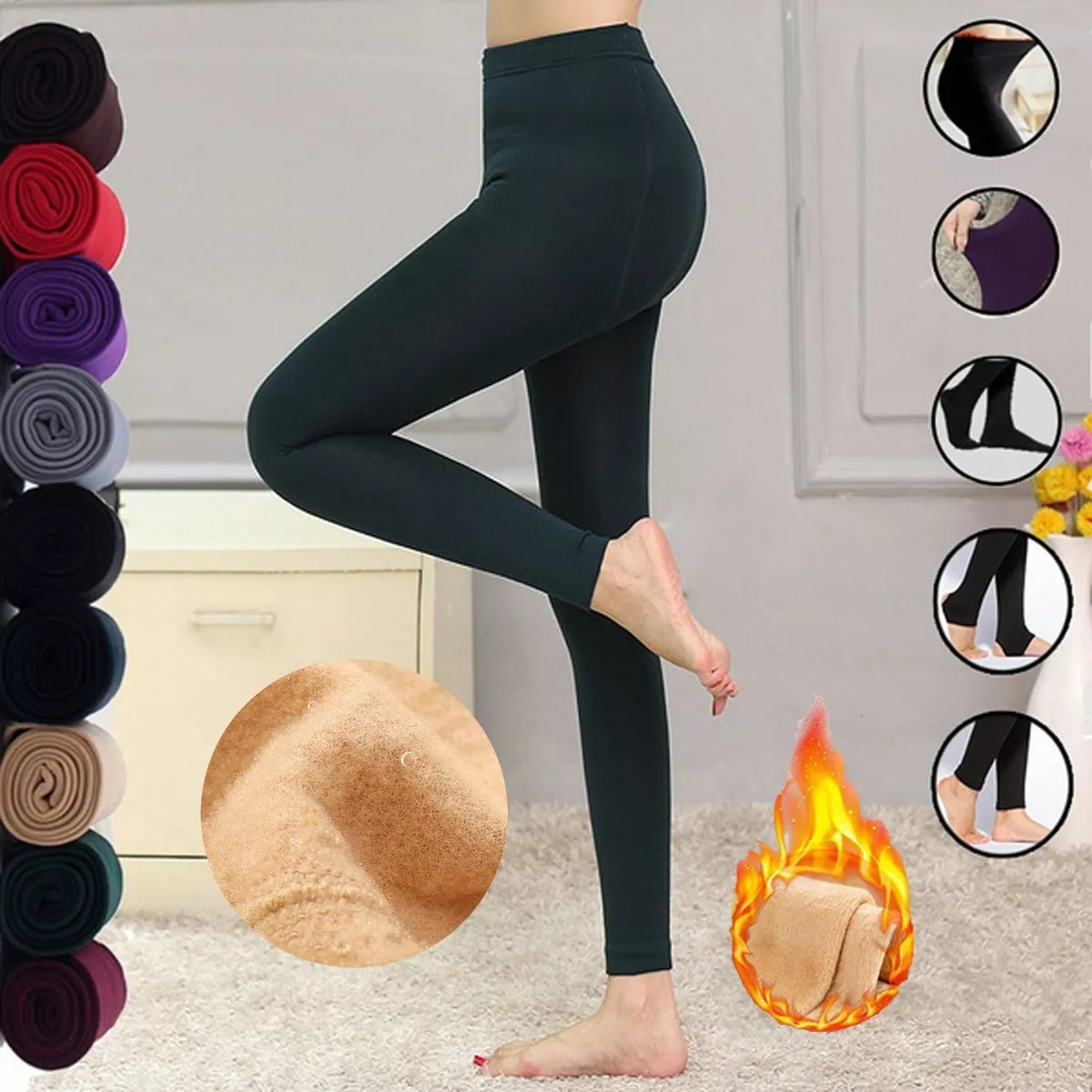 Buy HeathyogaFleece Lined Leggings Women Thermal Leggings for Women with  Pockets Warm Leggings for Winter Yoga Pants Online at desertcartINDIA