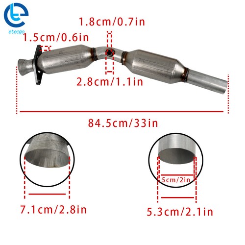 53717 Catalytic Converter Fit For Toyota Corolla 2003 2004 2005-2008 1.8L 16361 - Picture 8 of 14
