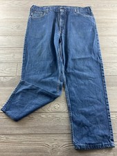 Carhartt B17DST Relaxed Fit Blue Denim Jeans Pants Men's Size 42X32 Dark Wash.