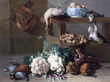 PANTRY F. Desportes onion cauliflower Tile Mural Kitchen Backsplash Ceramic 10x8