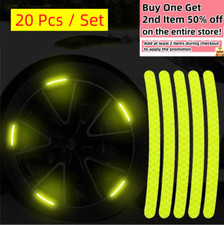 Set Of 20 Universal Reflective Laser Decal Car Wheel Rim Auto Truck Suv Sticker