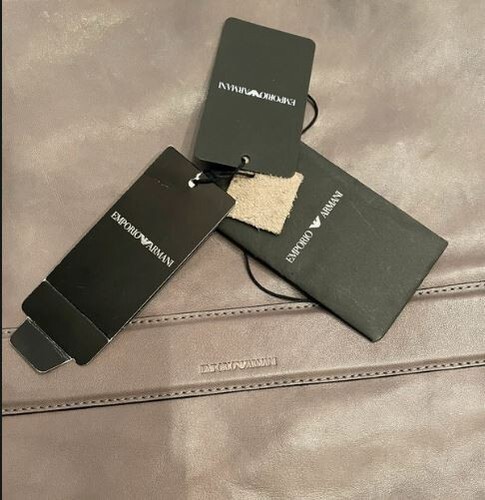 Umhängetasche, Armani, Grau, Leder - Bild 2 von 6