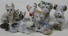 6 Miniature Vintage 1930's Japan Scottie and Other Dogs