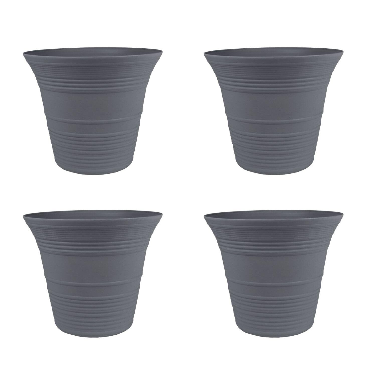 7 Inch Sedona Round Self Watering Planter - Decorative Lightweight Plastic Pl...