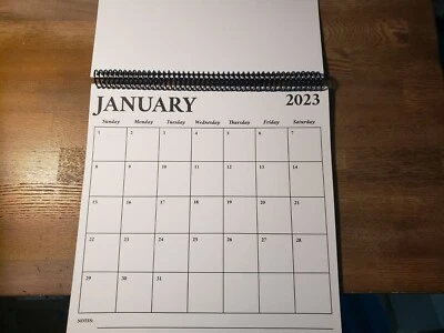 "HANDMADE" 2026 Premade 12x12 Unaltered Blank Scrapbook Calendar