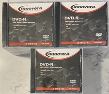 30 - Innovera 46809 Dvd Recordable Media - Dvd-r - 16x - 4.70 Gb - 3 PACKS OF 10