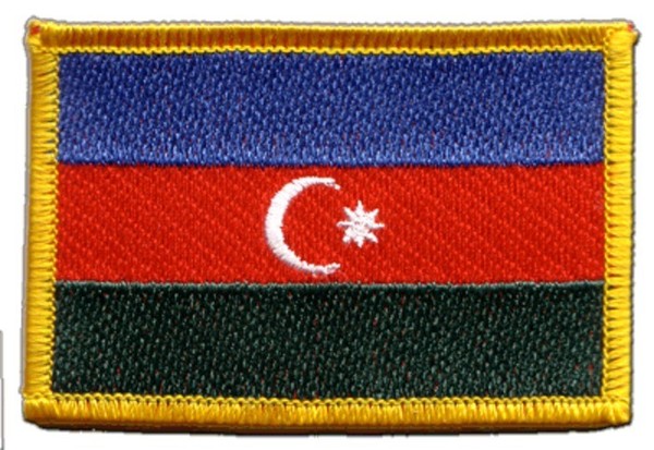 Aserbaidschan AufnäHer Flaggen Fahnen Patch AufbüGler 8X6Cm-image