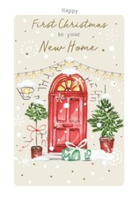 First Christmas In Your New Home - Red Front Door - Trees - Luxury