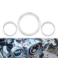 4.5"Auxiliary Passing 7" Headlight Trim Light Visor Trim Ring For Harley Softail