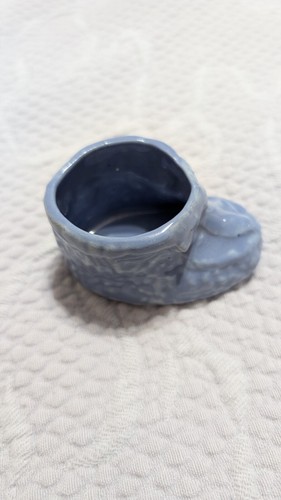 Small Ceramic Baby Bootie/Shoe Blue - Picture 5 of 6