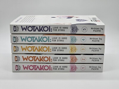 Wotakoi: Love Is Hard for Otaku Manga English Lot Of 5 Books 
