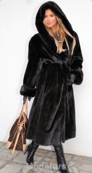 Women's Sz 10 New  Mink Fur Coat with HOOD SUPER SALE $$