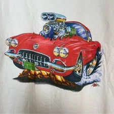 Chevrolet Corvette T-Shirt Mind Bender Madd Dogg Short Sleeve Car Illustration