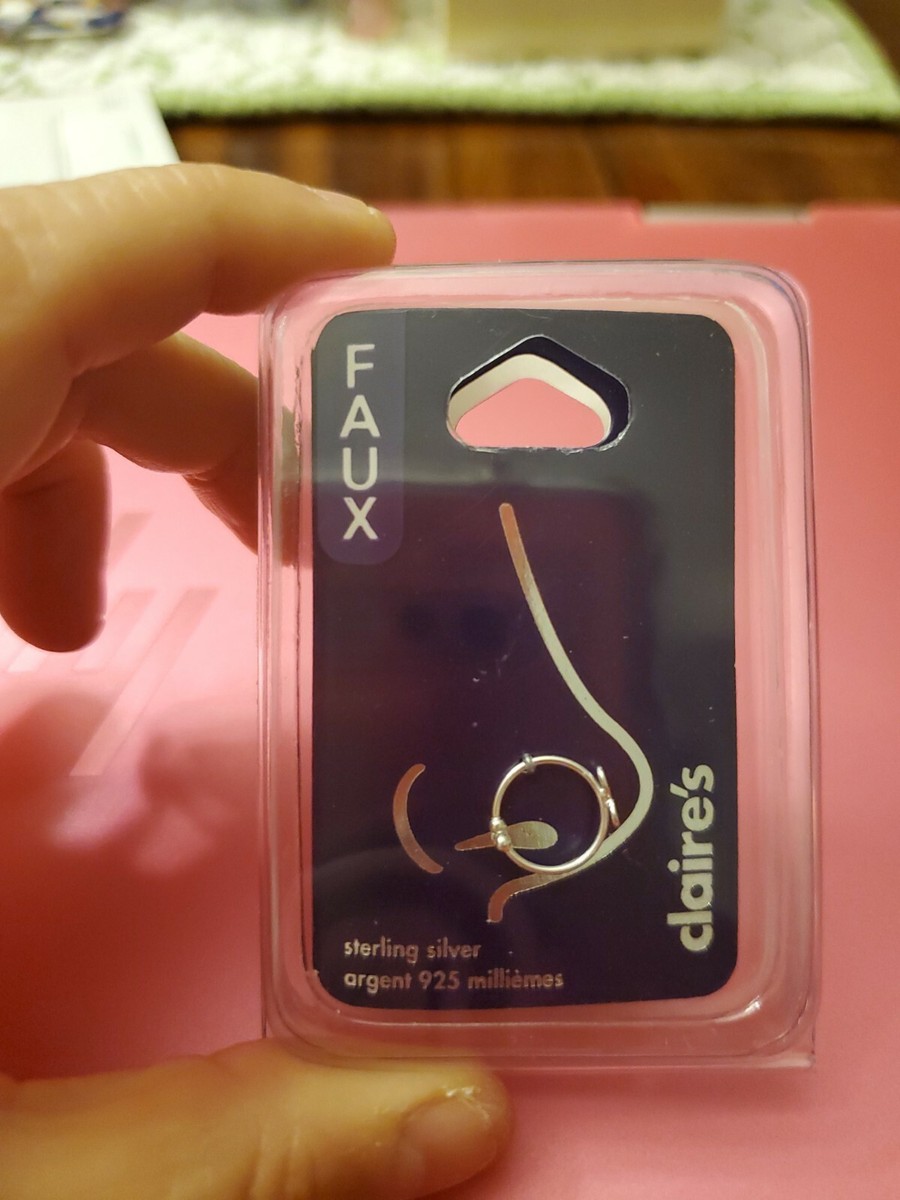 Faux Claire's nose ring sterling sliver, trending, stocking, must