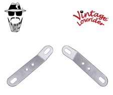 2 (TWO) VINTAGE LOWRIDER UNIVERSAL FRONT FENDER STEEL BRACKET CHROME.