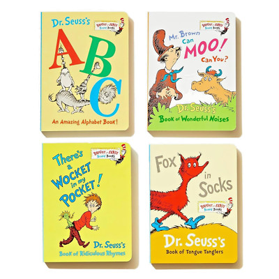 The Little Green Box of BRIGHT and EARLY by Dr. Seuss, 4 Board Books