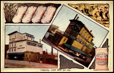 Postcard MI Grand Rapids Michigan Voigt's Crescent Flour c1910 C25